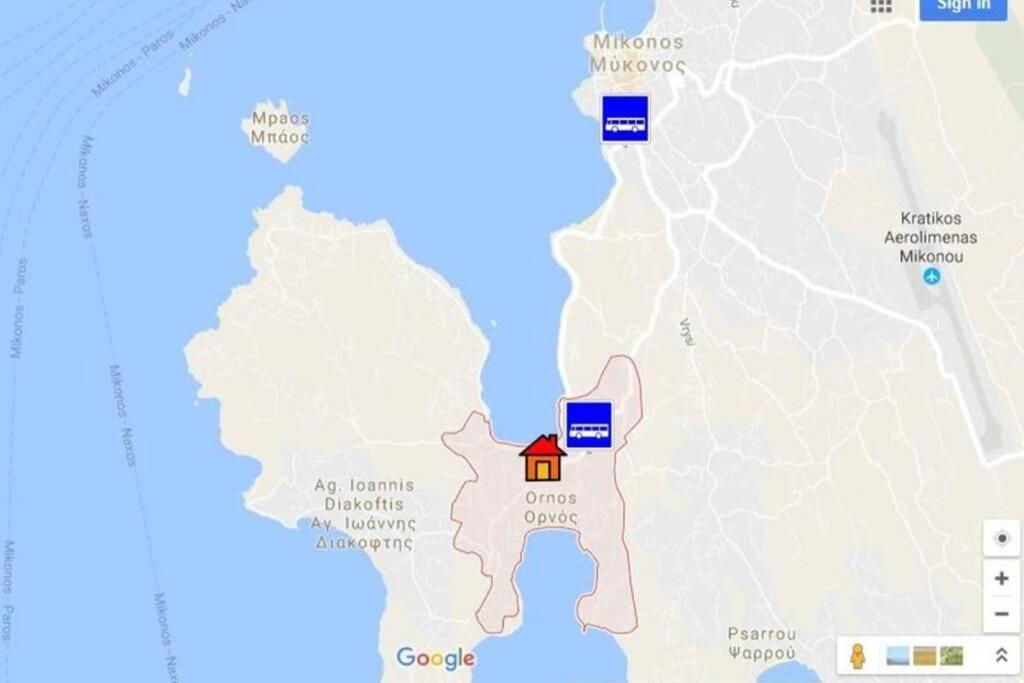 Pigeon House Ornos Beach Mykonos Town المظهر الخارجي الصورة